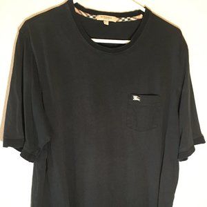 Burberry London Men's Black Crewneck Short Sleeve T-Shirt Size L